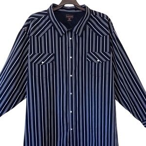 Mens 5XL Long Sleeve Western Pearl Snap Shirt NEW Without Tags